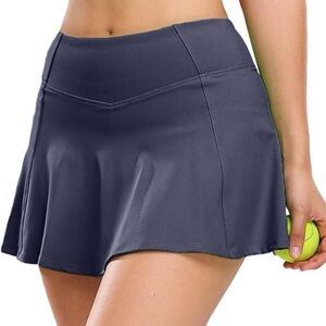 NWT 1a1a Tennis Skirts Pockets Women High Waisted Golf Workout Sports Skort XXXL